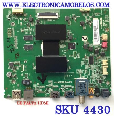 MAIN PARA TV. PHILIPS UPBMATTCL005 / NUMERO DE PARTE SVS1MST103-MA200CK / 40-MST10B-MAA2HG / DMA9001021-01525 / MODELO 65PFL4864/f7